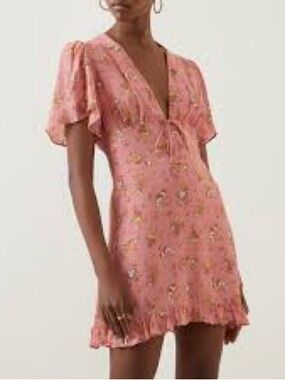 Reformation Mya Floral Mini Dress Sz 6